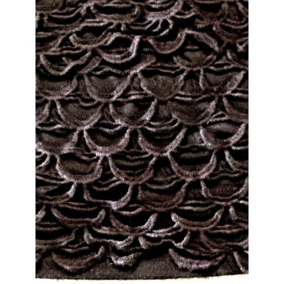 Monteau Size Med Black Scallop Textured Scoop Neck Tank Top Minimalist City Chic - Picture 8 of 8